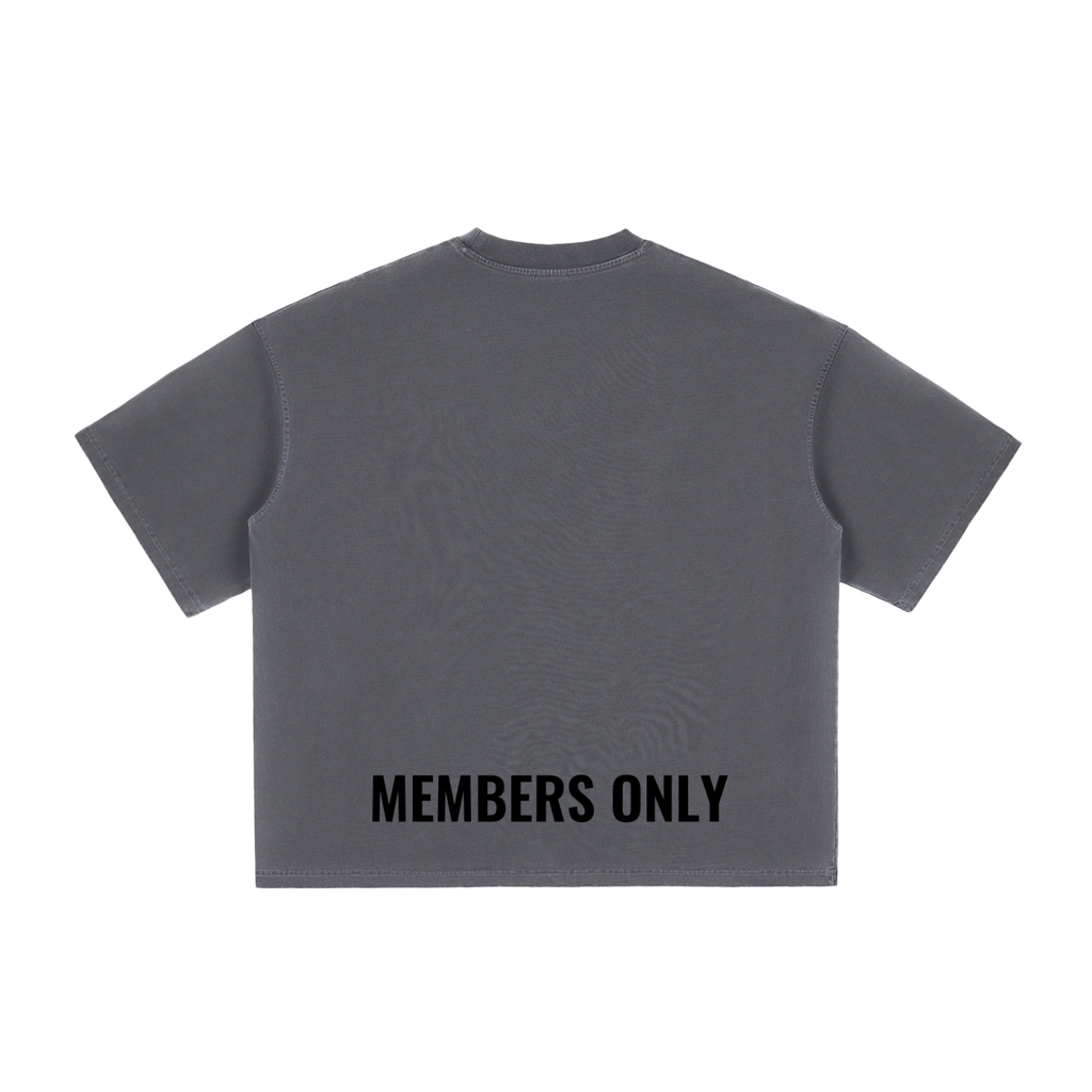 Lifting club black logo washed Boxy T-Shirt