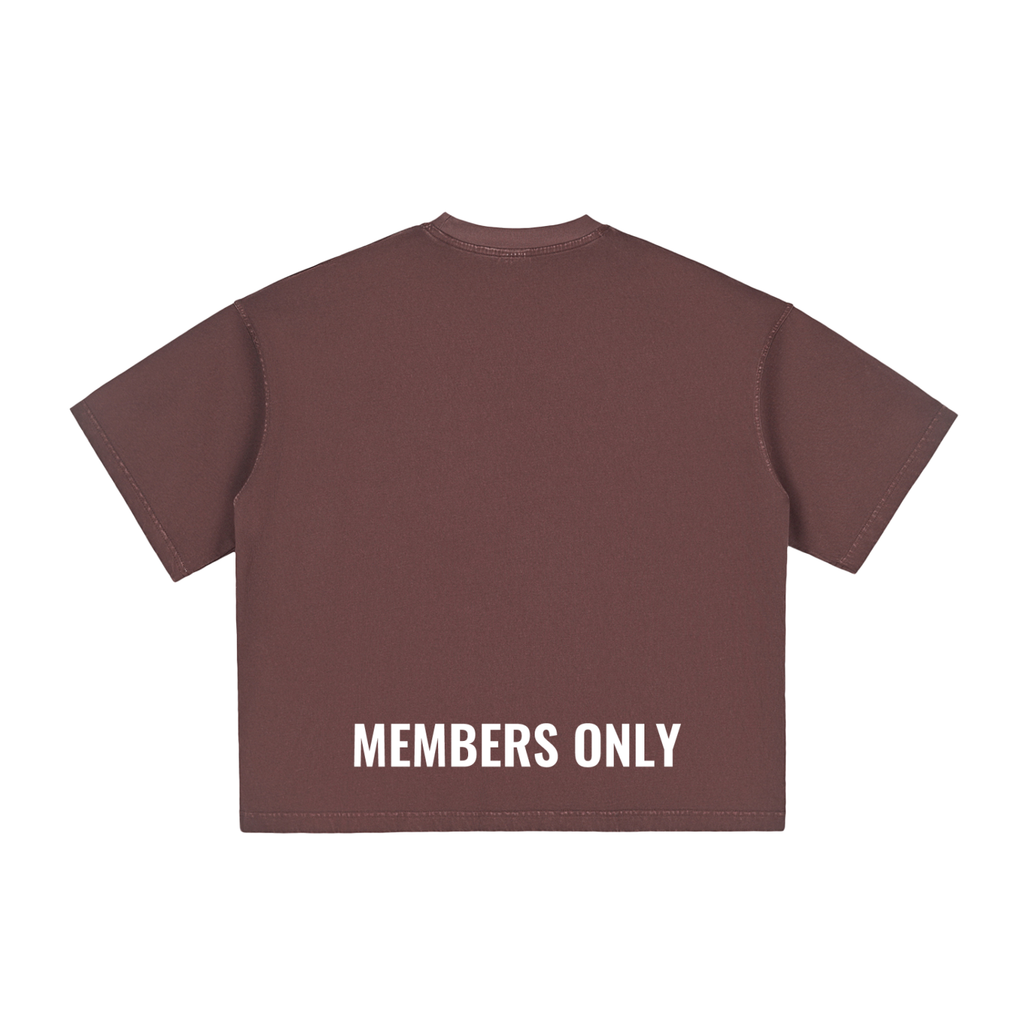 Lifting club white logo Washed Boxy T-Shirt