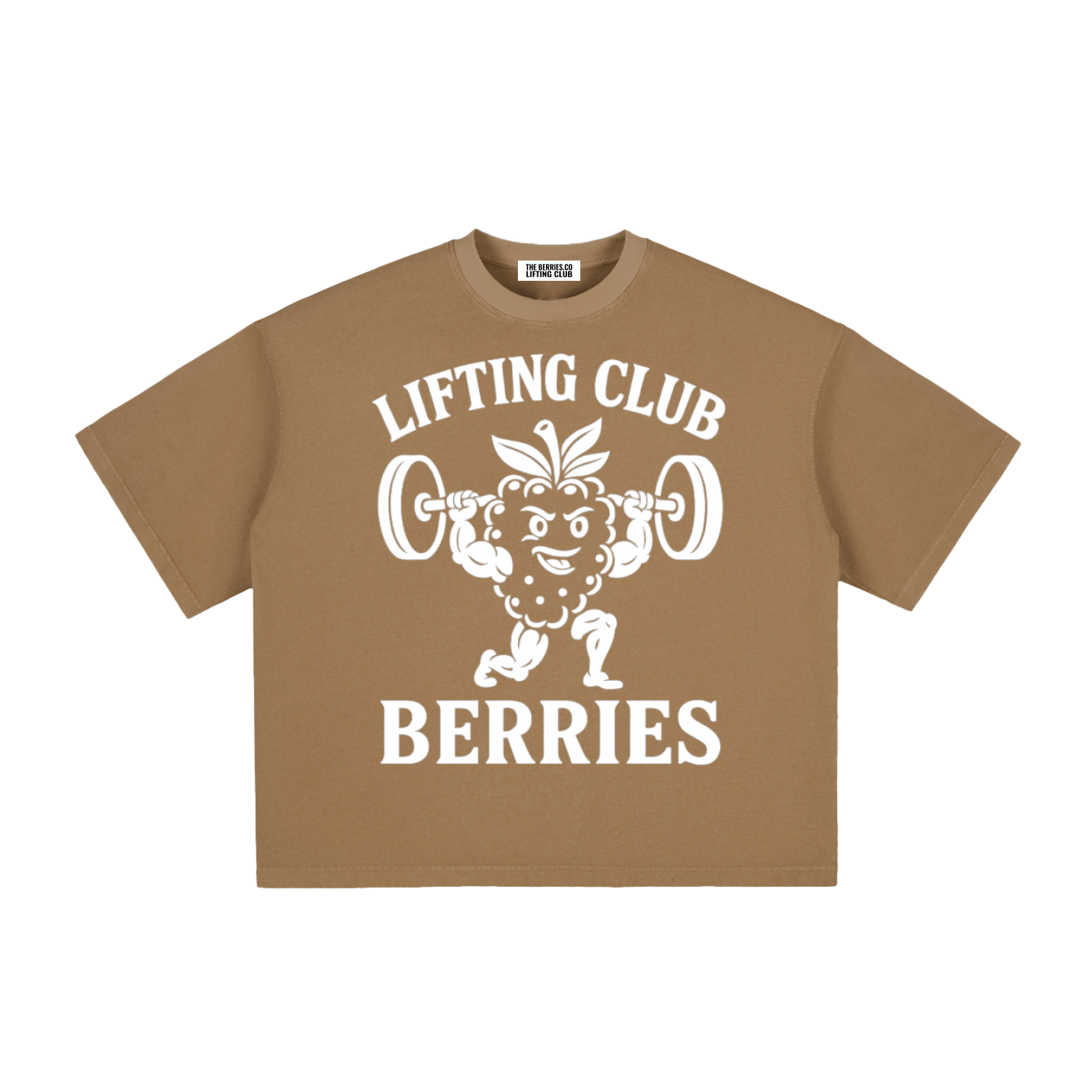 Lifting club white logo Washed Boxy T-Shirt