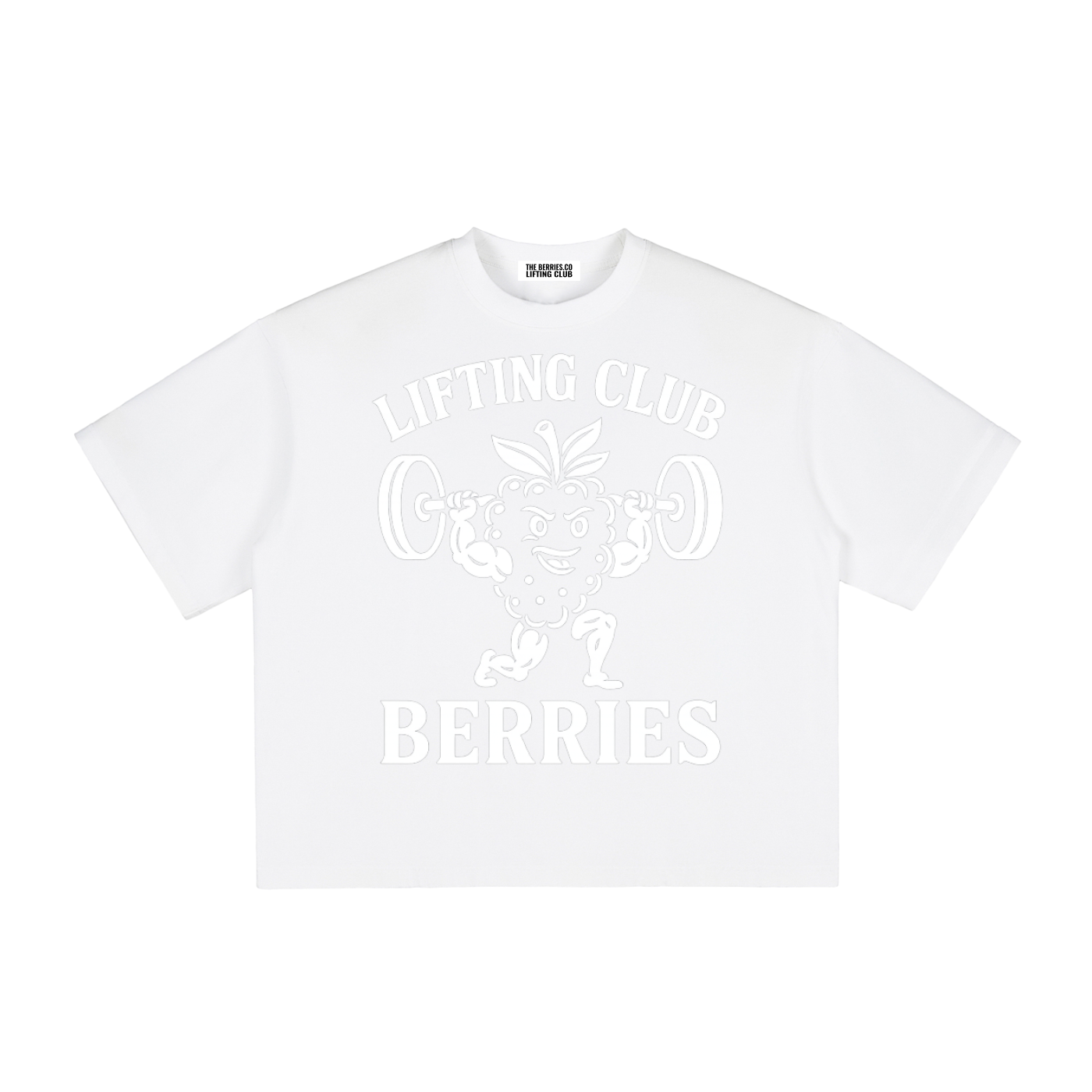 Lifting club white logo Washed Boxy T-Shirt