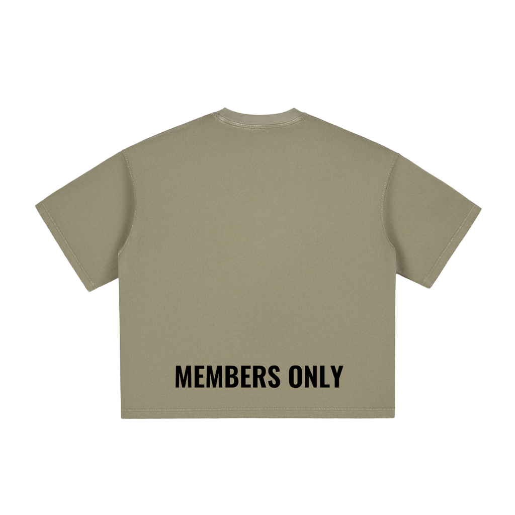 Lifting club black logo washed Boxy T-Shirt