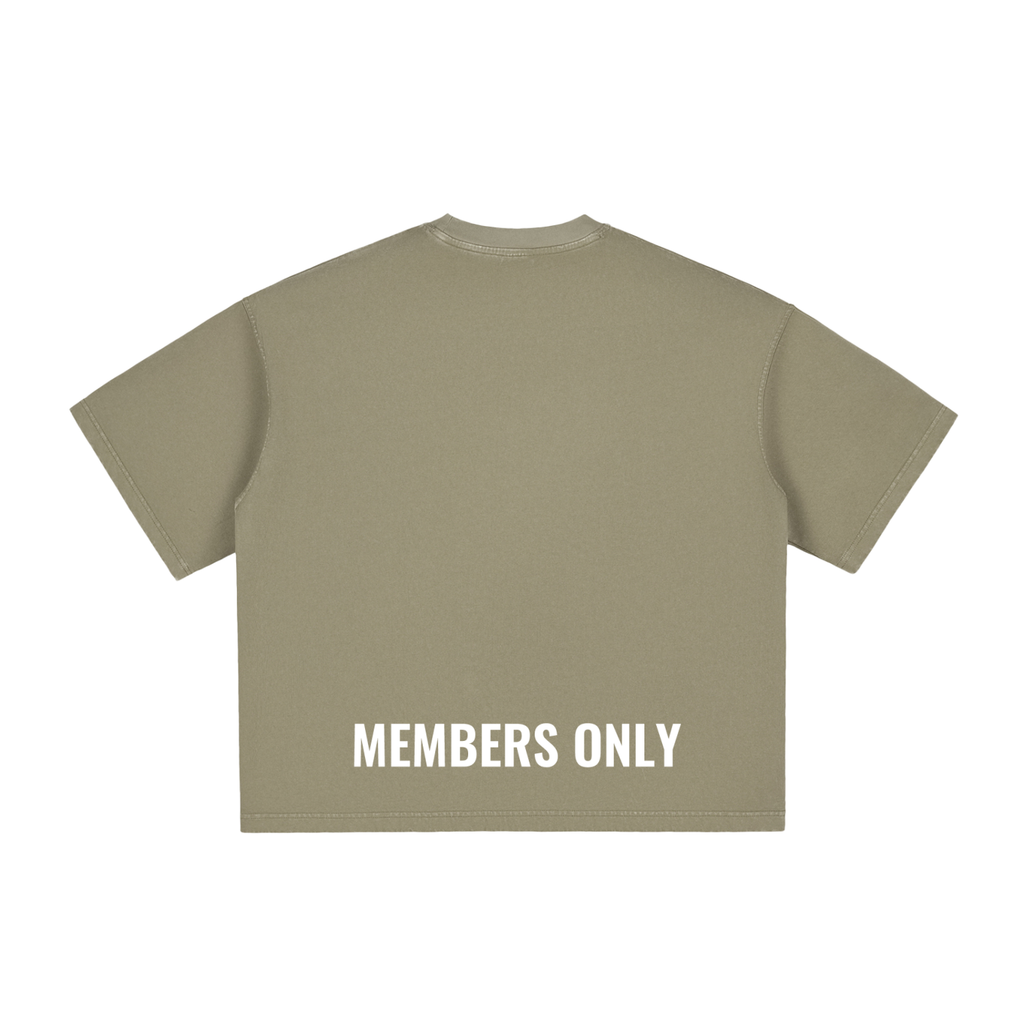 Lifting club white logo Washed Boxy T-Shirt