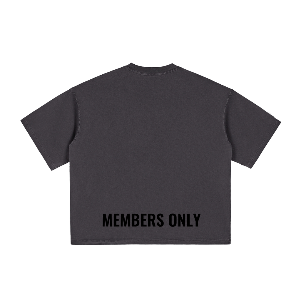Lifting club black logo washed Boxy T-Shirt