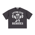 Lifting club white logo Washed Boxy T-Shirt