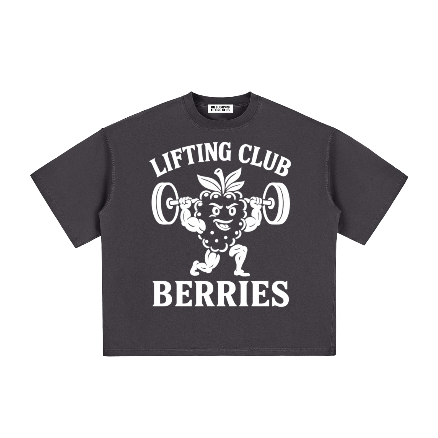 Lifting club white logo Washed Boxy T-Shirt