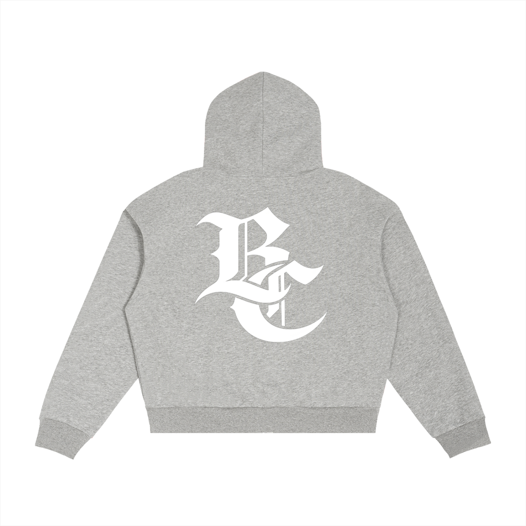 BC Plaid Boxy Zip Hoodie
