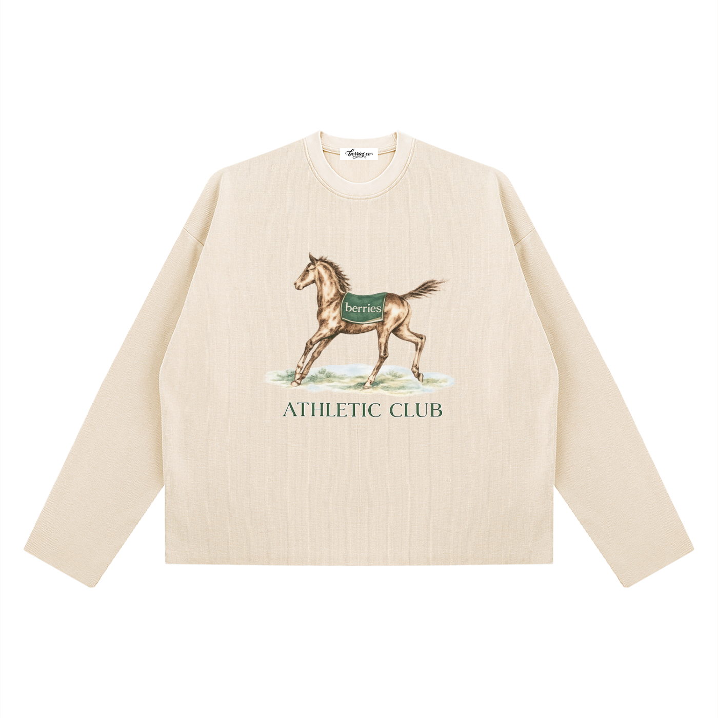 Berries athletics Vintage Wash Boxy  Waffle Raw Edge T-Shirt