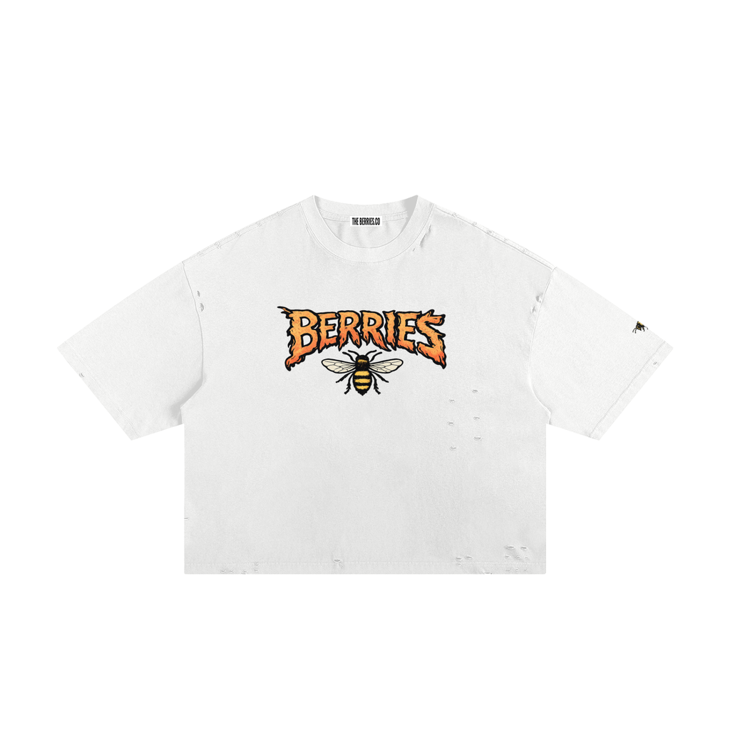 Berries Bee Classic Frayed Boxy Tee