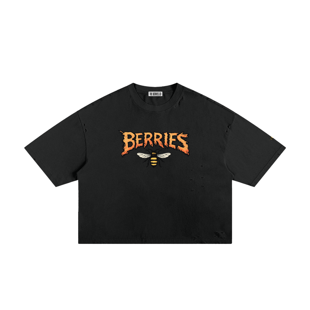 Berries Bee Classic Frayed Boxy Tee