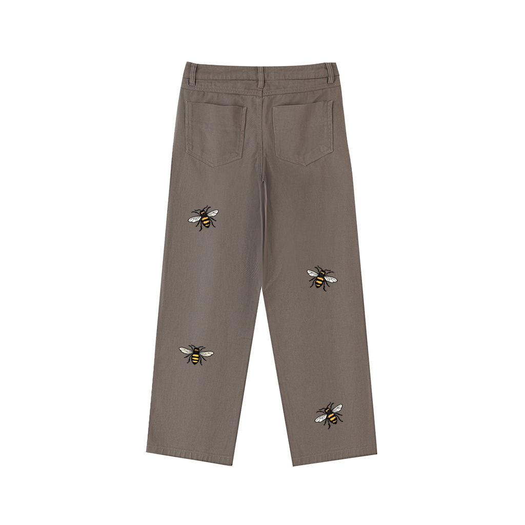 Berries Bee Heavyweight Cotton Straight-Leg Pants