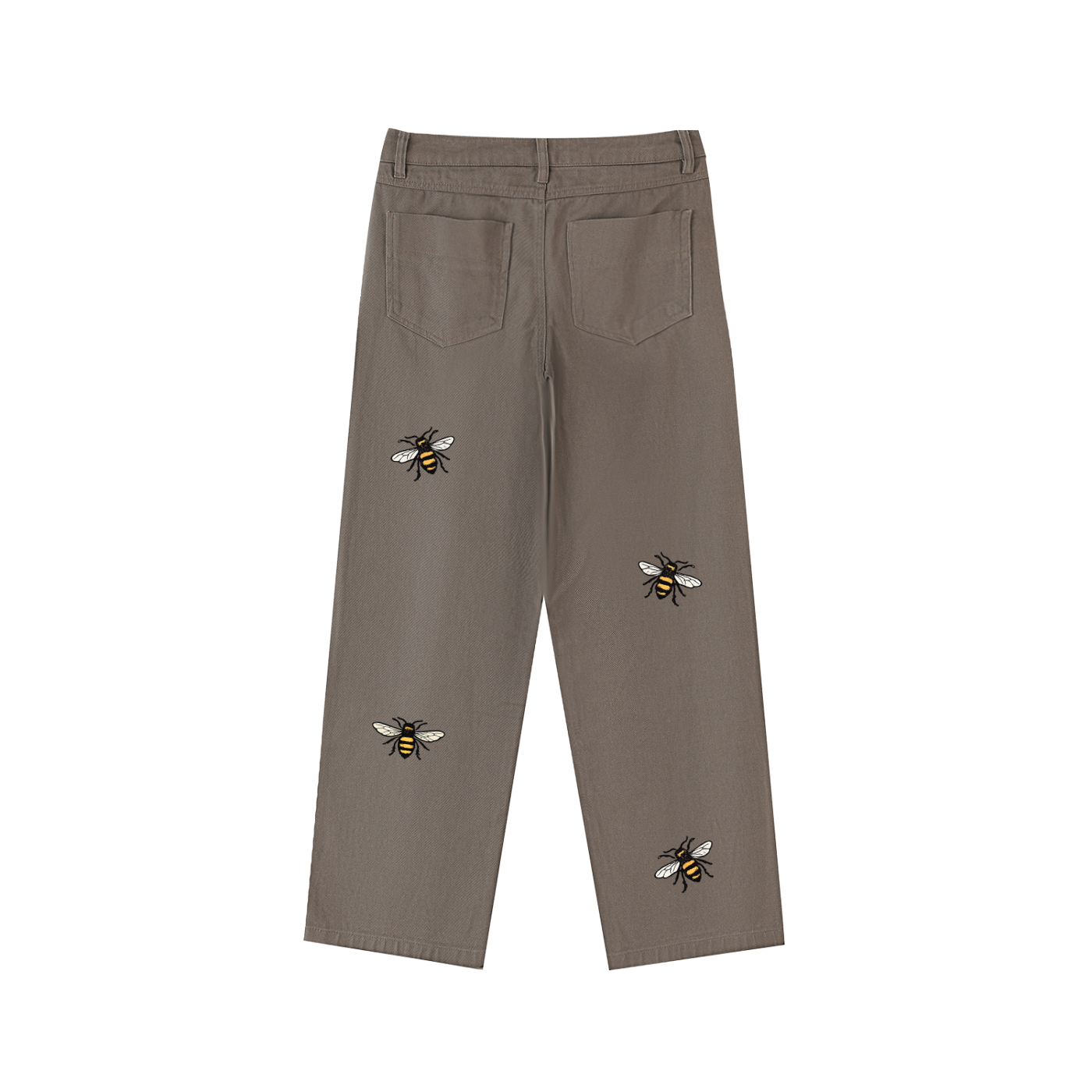 Berries Bee Heavyweight Cotton Straight-Leg Pants