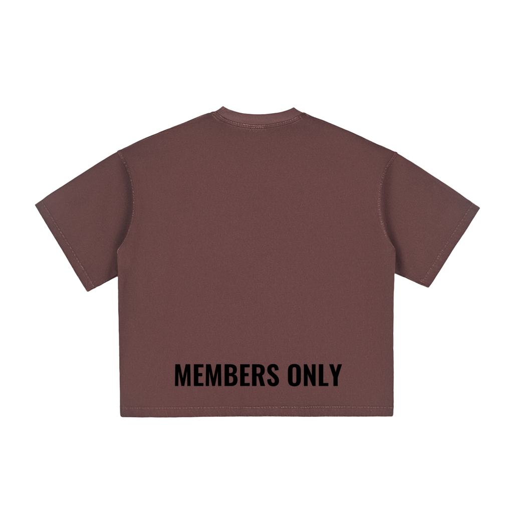 Lifting club black logo washed Boxy T-Shirt