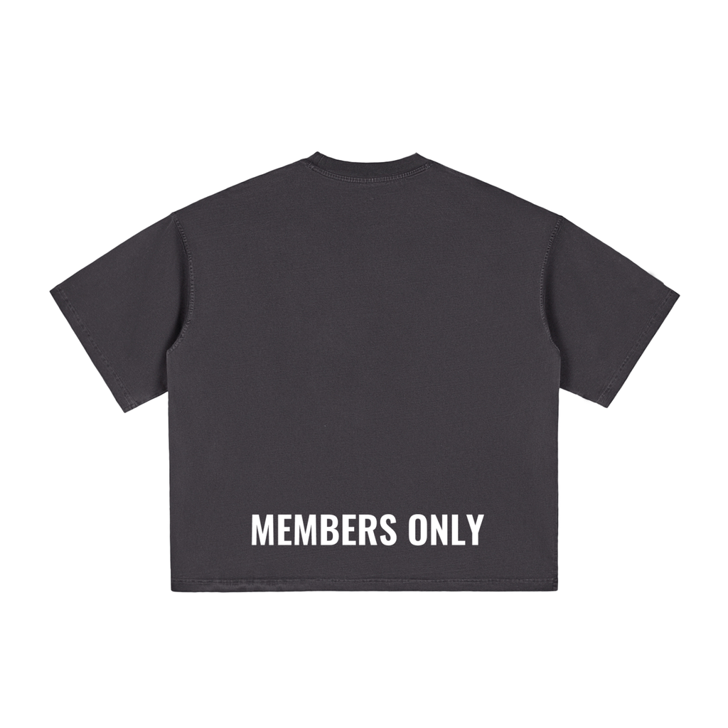 Lifting club white logo Washed Boxy T-Shirt