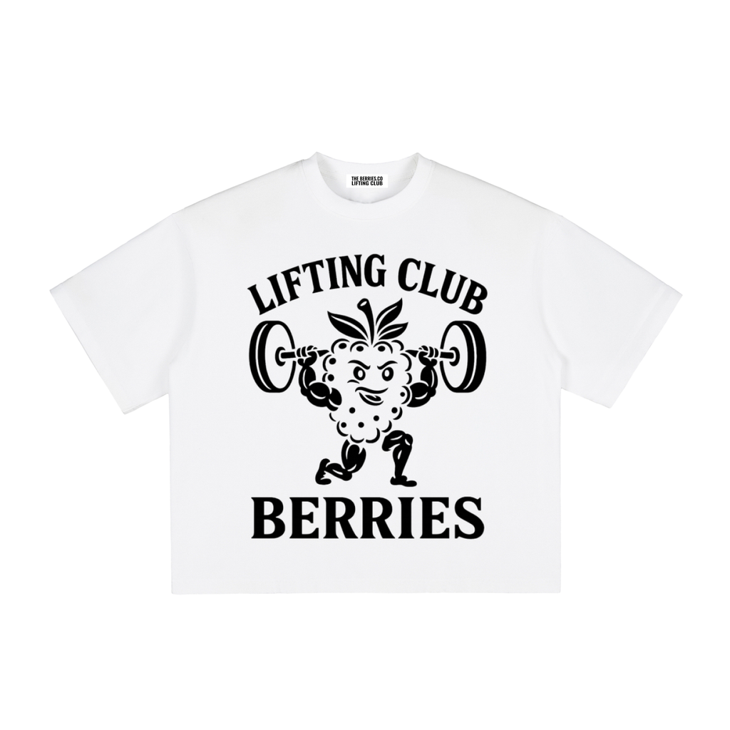 Lifting club black logo washed Boxy T-Shirt