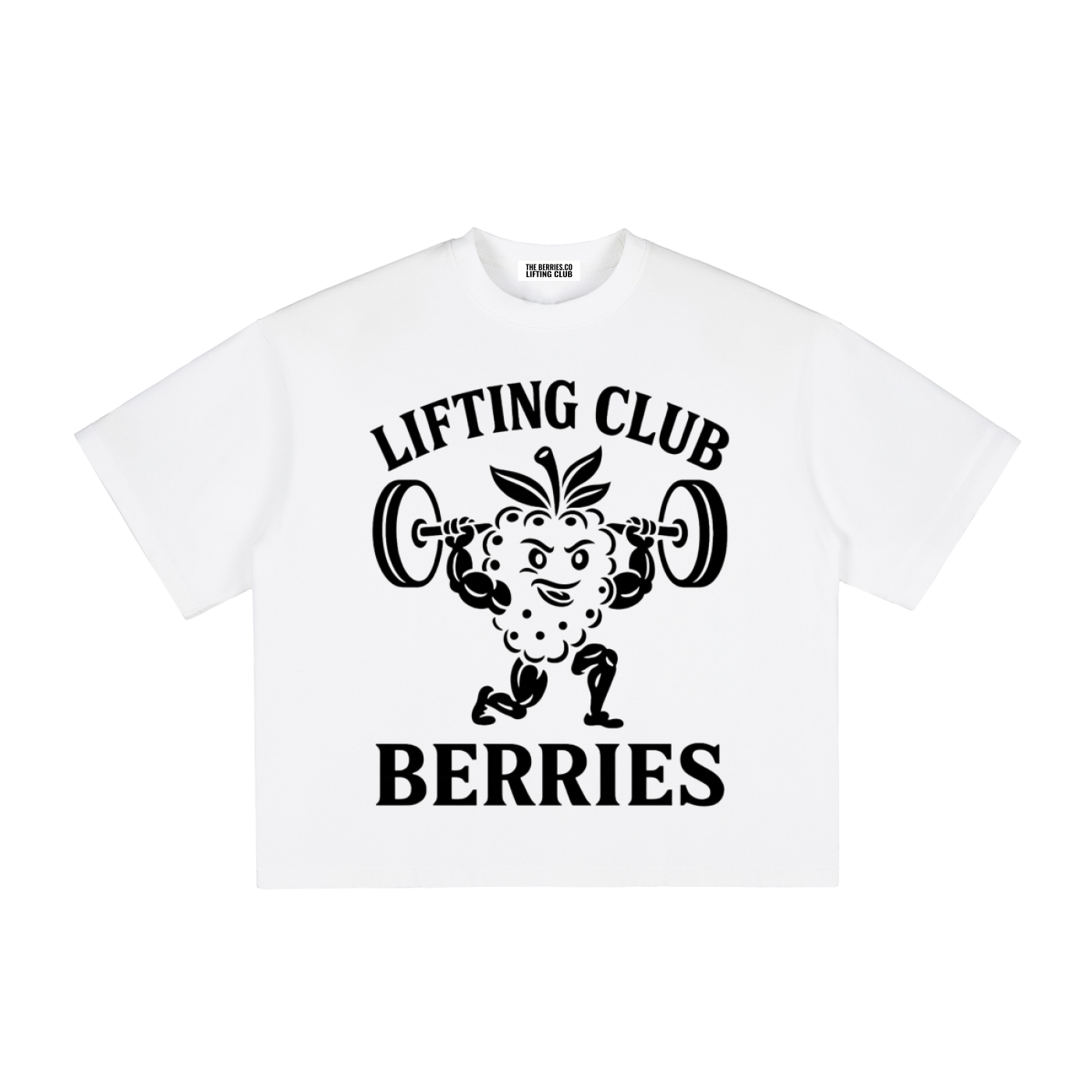 Lifting club black logo washed Boxy T-Shirt