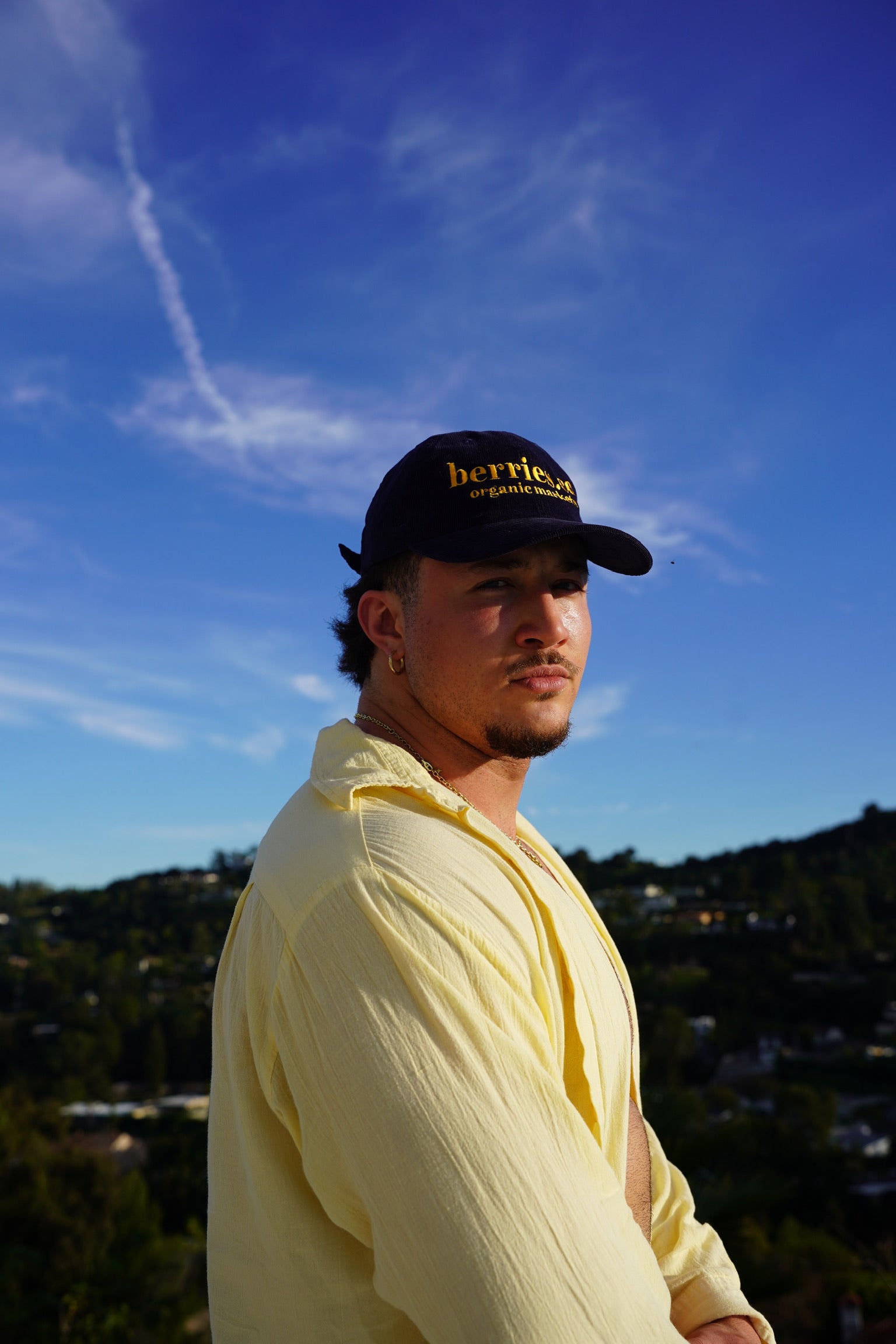 Berries.co embroidered corduroy cap