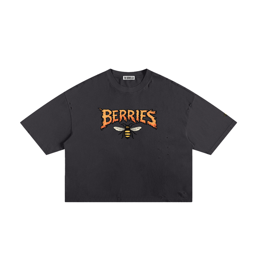 Berries Bee Classic Frayed Boxy Tee