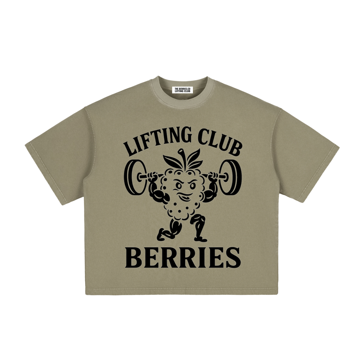 Lifting club black logo washed Boxy T-Shirt