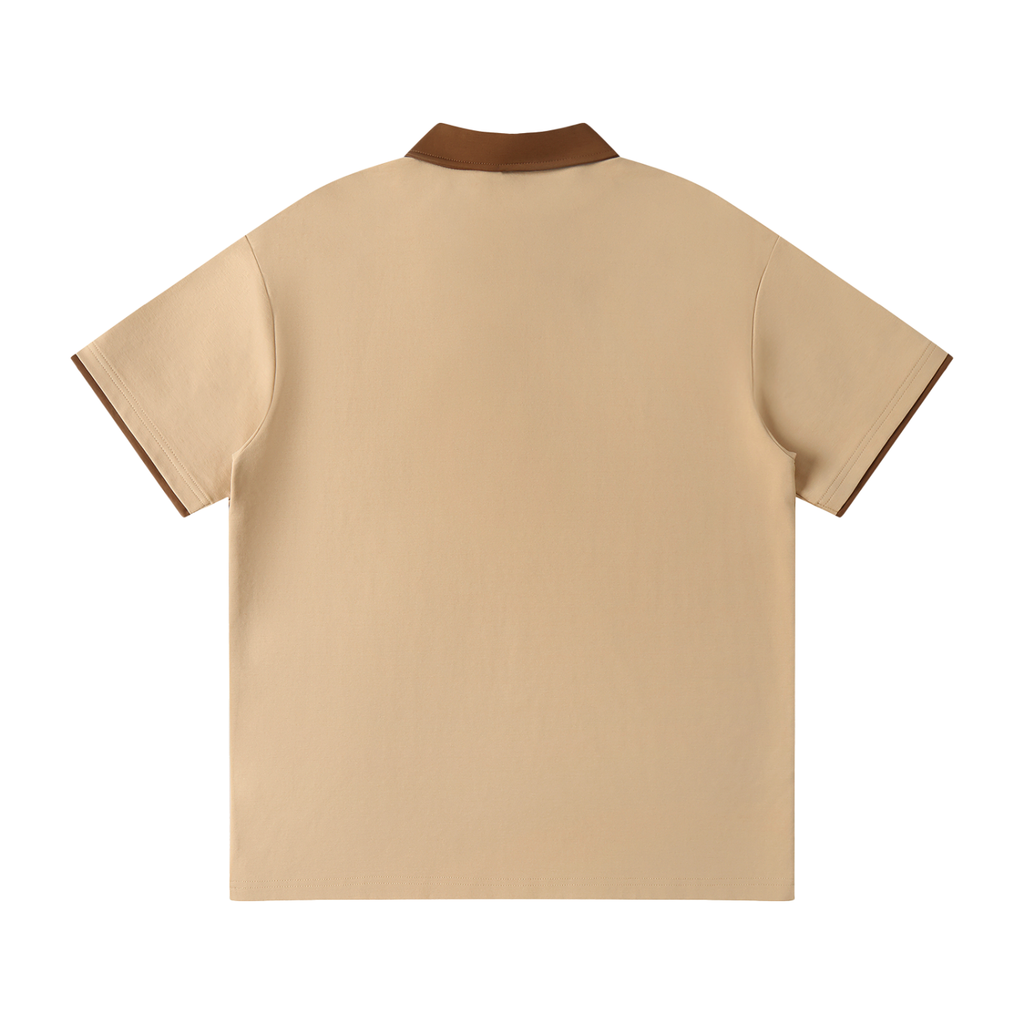 Berries Bee Contrast Collar Raglan Polo Shirt