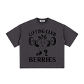 Lifting club black logo washed Boxy T-Shirt