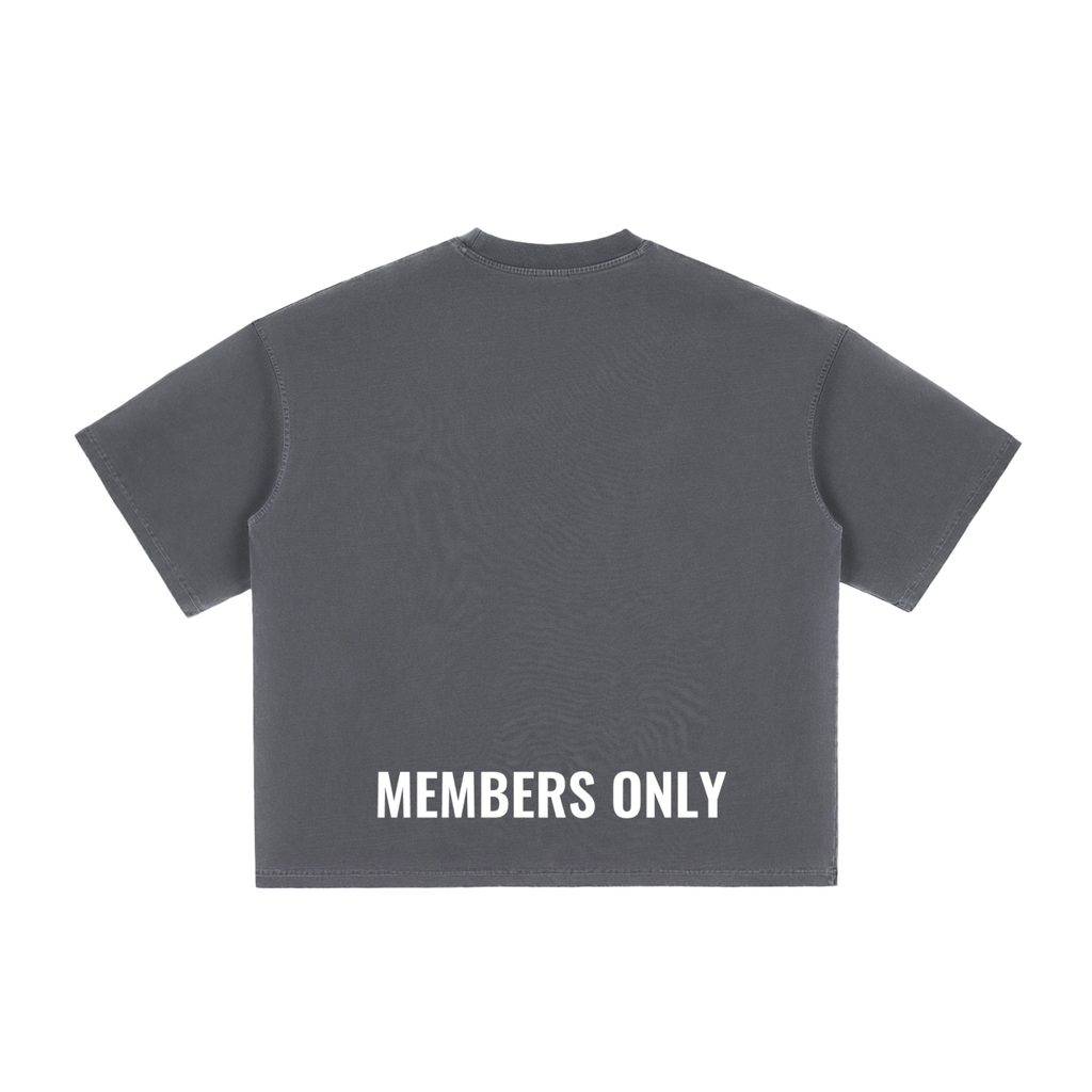 Lifting club white logo Washed Boxy T-Shirt